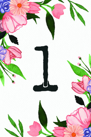 水彩花卉邀请函模板