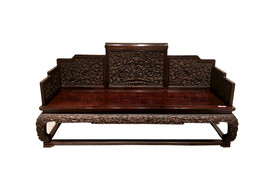 小叶紫檀水龙纹罗汉床