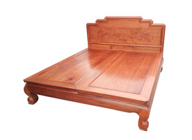 花梨荷花大床