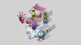 卡通抗病毒防疫细菌小怪物素材