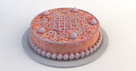 C4D模型巧克力奶油生日蛋糕