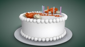 C4D模型巧克力奶油生日蛋糕
