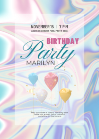 气球液态创意艺术海报