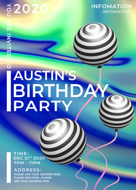 气球液态创意艺术海报