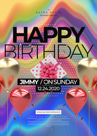 气球液态创意艺术海报