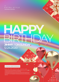 气球液态创意艺术海报