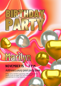 气球液态创意艺术海报