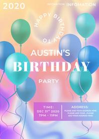 气球液态创意艺术海报