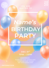 气球液态创意艺术海报