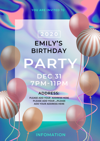 气球液态创意艺术海报