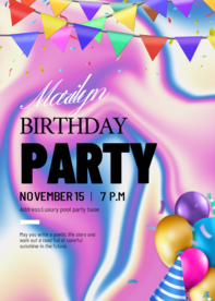 气球液态创意艺术海报