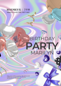 气球液态创意艺术海报