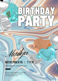 气球液态创意艺术海报