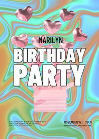 气球液态创意艺术海报