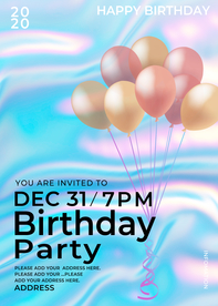 气球液态创意艺术海报