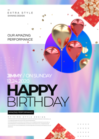 气球液态创意艺术海报