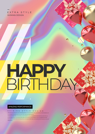 气球液态创意艺术海报