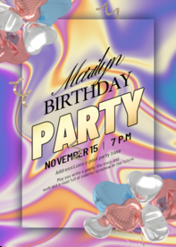 气球液态创意艺术海报