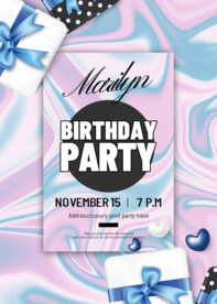 气球液态创意艺术海报