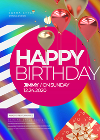 气球液态创意艺术海报