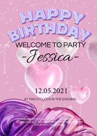 气球液态创意艺术海报