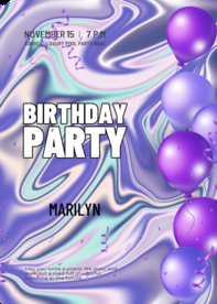 气球液态创意艺术海报