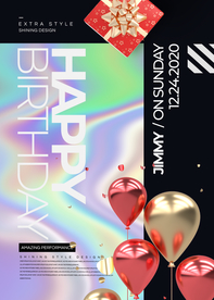 气球液态创意艺术海报