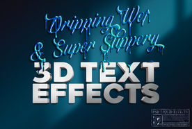 字体 样式3D液体艺术样机