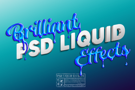 字体 样式3D液体艺术样机