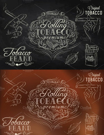 标题辅助图案经典烟草插图