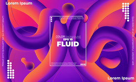 抽象彩色元素渐变时尚海报图片