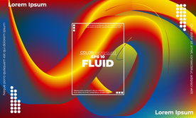 抽象彩色元素渐变时尚海报图片