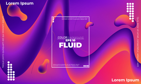 抽象彩色元素渐变时尚海报图片