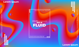 抽象彩色元素渐变时尚海报图片