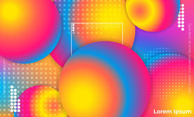 抽象彩色元素渐变时尚海报图片