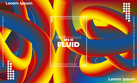 抽象彩色元素渐变时尚海报图片