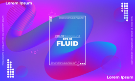 抽象彩色元素渐变时尚海报图片