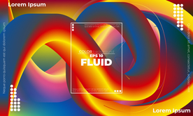 抽象彩色元素渐变时尚海报图片