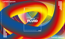 抽象彩色元素渐变时尚海报图片