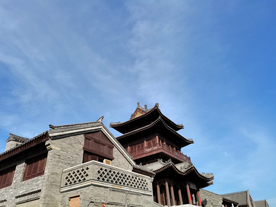 中式传统仿古历史老建筑古城