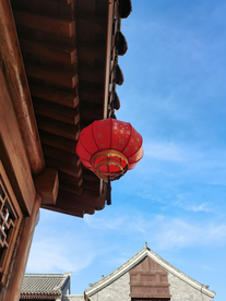 仿古建筑沂州古城大红灯笼