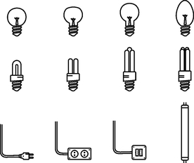 手绘灯泡图标图片