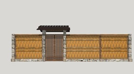 乡村院门围墙