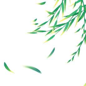 卡通树叶装饰柳叶元素