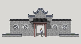 灰砖围墙