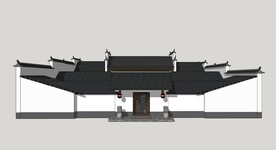 新中式民俗商业街建筑