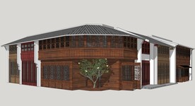 新中式商业街建筑