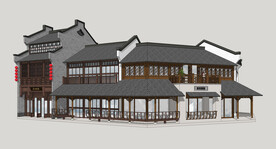新中式商业街建筑