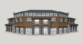 新中式商业街建筑