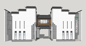 新中式商业街建筑